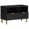 Dulap TV, negru, 70x33x46 cm, lemn prelucrat