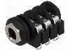 Conector jack, Jack 6,3mm, 3 contacte, mama, AMPHENOL - ACJS-IHS