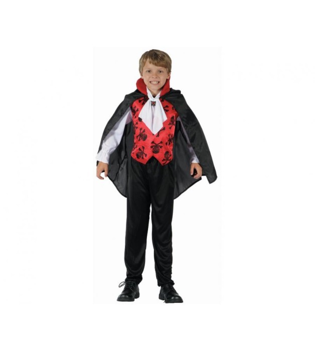 Costum carnaval Elegant Vampire pentru copii, marime 120/130 cm ( 6-8 ani)