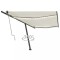 Copertină automată cu senzor v&acirc;nt &amp; LED, crem, 500x300 cm