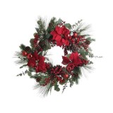 Cumpara ieftin Coronita Craciun 60 cm Red Green, Inart