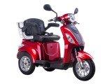 Tricicleta electrica ZT-15-D TRILUX cu EEC, motor 900W, 48V 20Ah, viteza 25km/h, autonomie 50km, nu necesita permis - Roșu