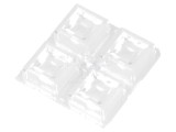 Lentilă LED pătrată transparentă 43-57&deg; 8,5mm