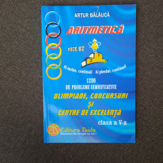 ☆ Aritmetică. 1200 de probleme semnificative, clasa a V-a ☆ Artur Balauca
