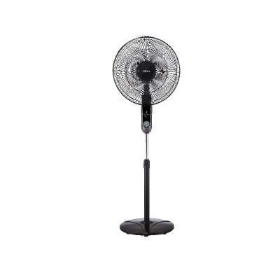 Ventilator cu picior si inaltime reglabila Zilan ZLN-1185,cu 3 viteze si diametru 41 cm,putere 60W,temporizator,pozitie fixa sau rotativa, Negru foto