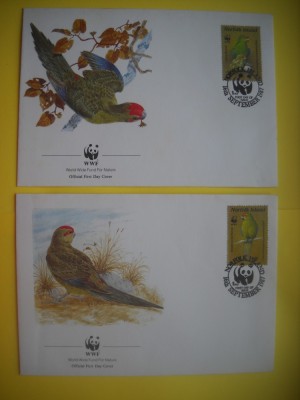 HOPCT PLIC FDC S NR 269 SET 2 FDC PAPAGALI NORFOLK ISLAND foto