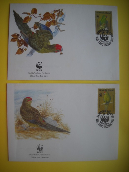 HOPCT PLIC FDC S NR 269 SET 2 FDC PAPAGALI NORFOLK ISLAND