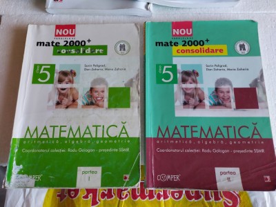 MATEMATICA ARITMETICA ALGEBRA GEOMETRIE CLASA A V A , PARTEA 1 + 2 PELIGRAD foto