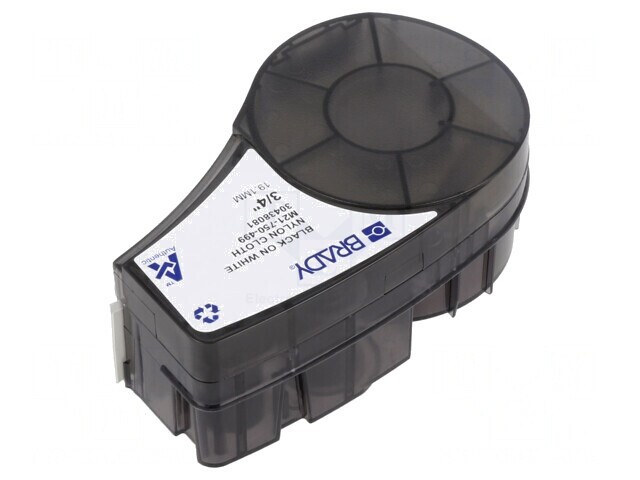 Bandă Autoadezivă Albă 19,1mm x 4,9m cu Caracter Negru