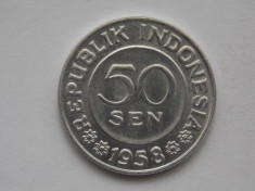 50 SEN 1958 INDONEZIA-XF foto