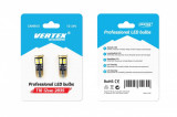 Bec de pozitie tip LED Canbus T10 W2.1x9.5, 12-24V 2.3W, 12SMD , culoare alb , Vertex, set 2 buc AutoDrive ProParts, Amio