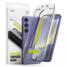 Folie pentru samsung galaxy s24 plus, set 2 buc, ringke easy slide tempered glass, clear foto