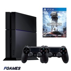 Consola Sony Playstation 4 Ps4 500gb + Doua Controllere + Star Wars Battlefront PlayStation 4, Second-Hand