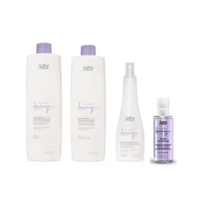 Set MARE - SIMPLY BLOND Shot - intretinere par bond (sampon 1L + masca 1L + leave-in 150ml + ulei 100 ml) foto