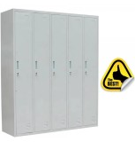 Vestiar metalic Premium 5 usi gri deschis 1800x450x1200 mm (HxDxW) neasamblat