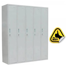 Vestiar metalic Premium 5 usi 1200x450x1800 mm (LxlxH), neasamblat, Extra Plus