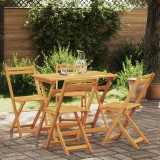 vidaXL Set Bistro Pliabil din 5 Piese Lemn Solid de Acacia