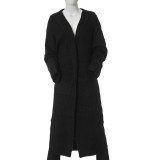 Cardigan negru cu gluga