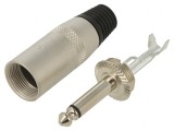 Mufă Jack 6.3mm Mono Tată Argintie