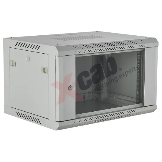 Cabinet metalic de perete 19&quot;, tip rack wallmount, 6U 600x600 mm, Xcab S Gri