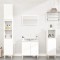 Gossi set mobilier de baie, 3 piese, alb, lemn compozit
