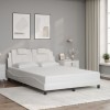 VidaXL Cadru de pat cu tăblie, alb, 120x200 cm, piele ecologică 3208083
