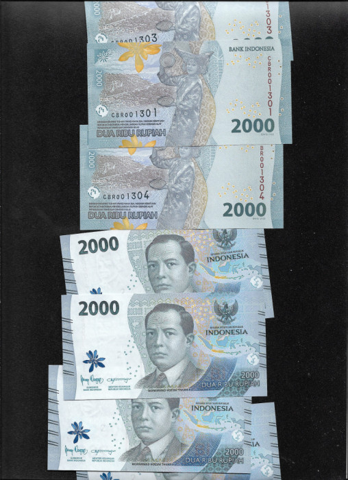 Indonezia Indonesia 2000 2.000 rupii rupiah 2022 unc pret pe bucata