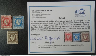 Romania LP 35-37 , Carol cu barba dantelat , Expertizat , Stampilat foto