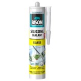 BISON Silicon Transparent pentru Sticla 280ml, Etansare Rezistenta la Conditii Meteo