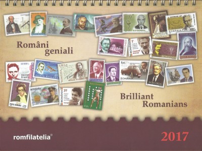 Romania, Romani geniali, calendar de birou, 2017 foto