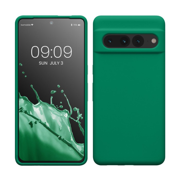 Husa Kwmobile pentru Google Pixel 7 Pro, Verde, Silicon, KWM0000171J035C