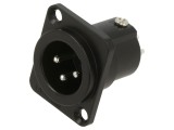 3 Pin Metal Panel Mount Connector