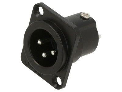 3 Pin Metal Panel Mount Connector foto