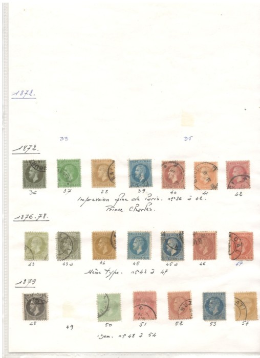 ROMANIA.1872/1992 Colectie cronologica timbre stampilate si nestampilate 3 (trei) clasoare