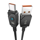 CABLU alimentare si date Baseus Unbreakable, Fast Charging Data Cable pt. smartphone, USB la USB Type-C 100W, 1m, braided aliaj zinc, negru &quot;P10355801