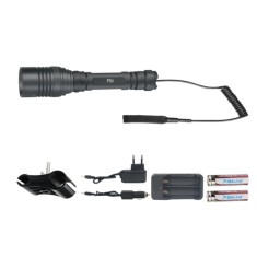 Lanterna LED profesionala P50, 2 acumulatori