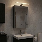 vidaXL Dulap cu oglindă pentru baie Stejar Negru 30 x 10,5 x 50 cm 889016