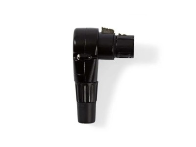 Conector XLR 3-pini mama 90 grade negru Nedis COTP15903BK foto