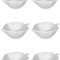 Set boluri, 6 piese, 120 ml, Portelan, Alb fildes