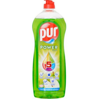 Detergent de Vase Lichid PUR Power 5 Extra Apple, 900 ml, Parfum de Mere Verzi, Pur Detergent de Vase, Detergent de Vase Manual, Detergent Lichid pent foto