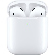 Handsfree Casti Bluetooth Apple Airpods 2, cu incarcare Wireless, Alb MRXJ2ZM/A