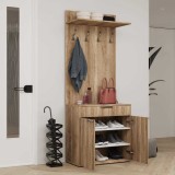 Cuier cu Pantofar Adore Porto Aero cu usa si sertar, 73 x 187 x 36 cm