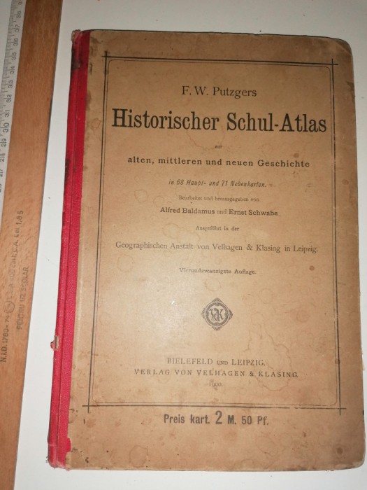 ATLAS VECHI 1900 F W PUTUSGERS - FOARTE MULTR HARTI INCLUSIV ROMANIA MARE