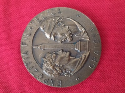 medalie Expozitia Filatelica Craiova , 1750 de ani de atestare documentare a orasului PELENDAVA -CRAIOVA foto