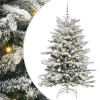 VidaXL Brad de Crăciun artificial cu ramuri articulare Alb 150 cm 3395633