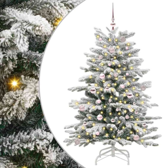 vidaXL Brad de Crăciun artificial cu ramuri articulare Alb 150 cm 3395633