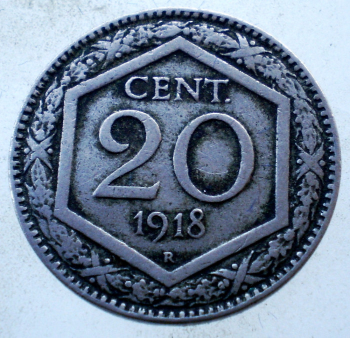 7.649 ITALIA 20 CENTESIMI 1918 R