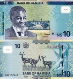 Bancnota Namibia 10 Dollars 2021 UNC, Necirculata