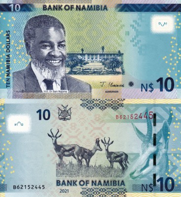 NAMIBIA 10 dollars 2021 UNC!!! foto