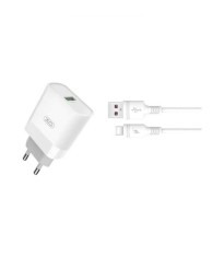 Incarcator priza XO L63 cu cablu 1m USB Type C alb 1x USB QC 3A 15W XO-L63 foto